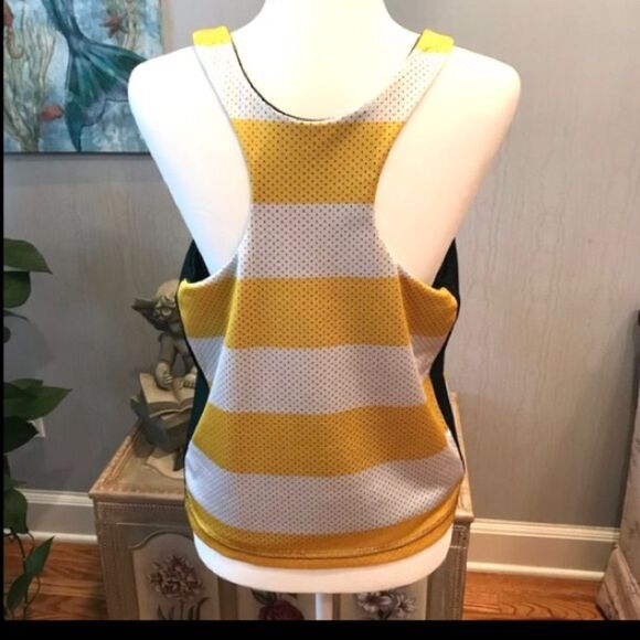 University of Oregon Reversible Stripe Solid Jersey Racerback Mesh Tank Top Sz M - Picture 3 of 7